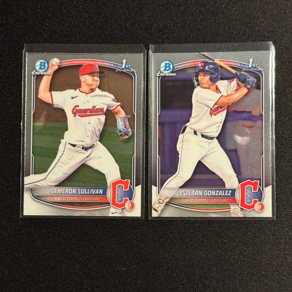 2025 Bowman - Chrome 1st Prospects - Cleveland Guardians - Lot of 2